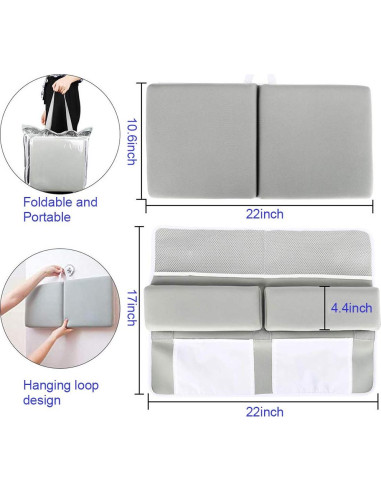 Almohadilla de Baño para Bebé Fafeicy con Reposabrazos y Organizador