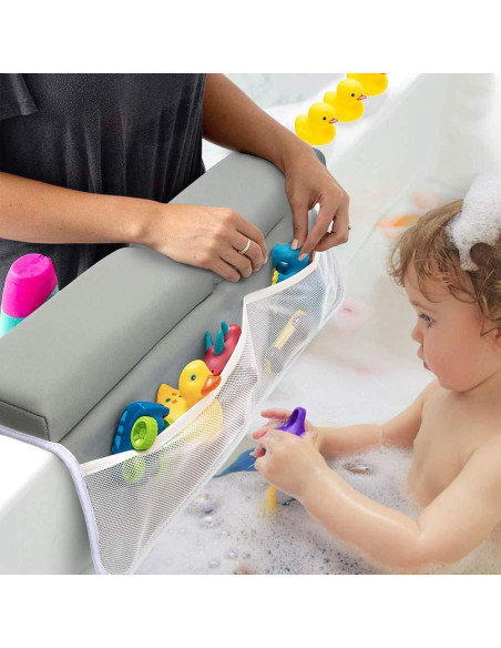 Almohadilla de Baño para Bebé Fafeicy con Reposabrazos y Organizador