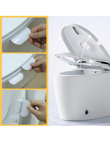 Elevador de Asiento de Inodoro Aeaocvo 4 Pcs Autoadhesivo