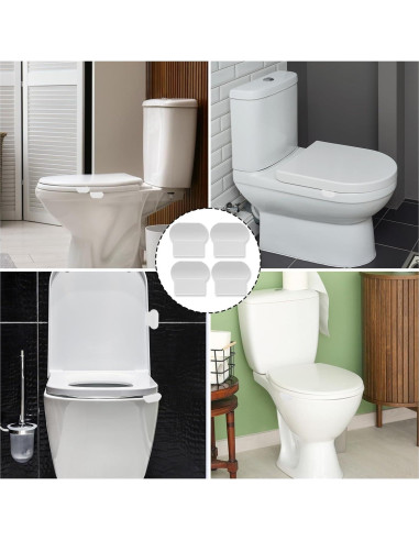 Elevador de Asiento de Inodoro Aeaocvo 4 Pcs Autoadhesivo