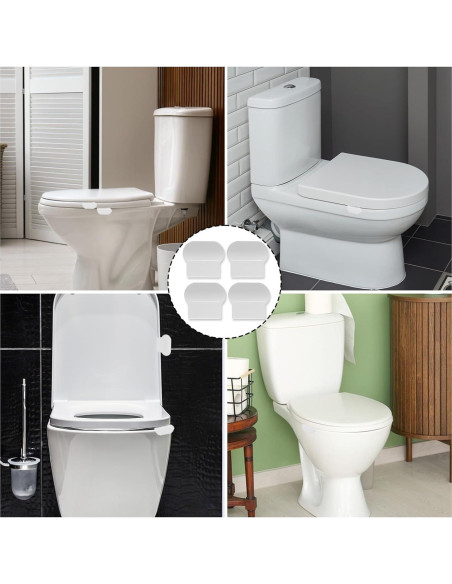 Elevador de Asiento de Inodoro Aeaocvo 4 Pcs Autoadhesivo