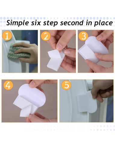 Elevador de Asiento de Inodoro Aeaocvo 4 Pcs Autoadhesivo