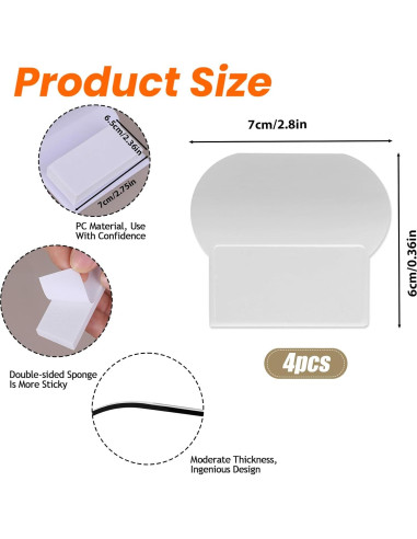 Elevador de Asiento de Inodoro Aeaocvo 4 Pcs Autoadhesivo