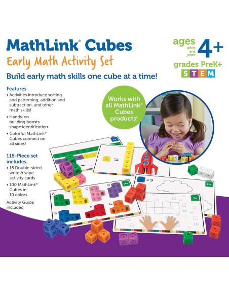 Conjunto de Actividades Matemáticas Learning Resources 115 Piezas