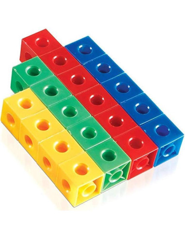 Cubos de Matemáticas Hand2mind - Juego de 100 Conectores