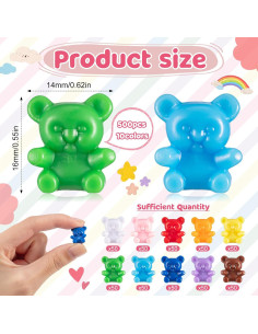 500 Mini Ositos de Colores Noveread para Aprendizaje 1.4 cm 2