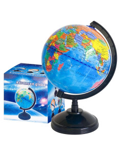 Globo Terráqueo Geográfico 15 cm Rrshnsgv con Soporte