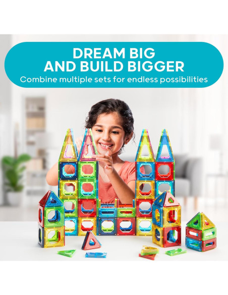 Conjunto de Azulejos Magnéticos 3D 100 Piezas MerchSource Conjunto de Azulejos Magnéticos 3D 100 Piezas MerchSource