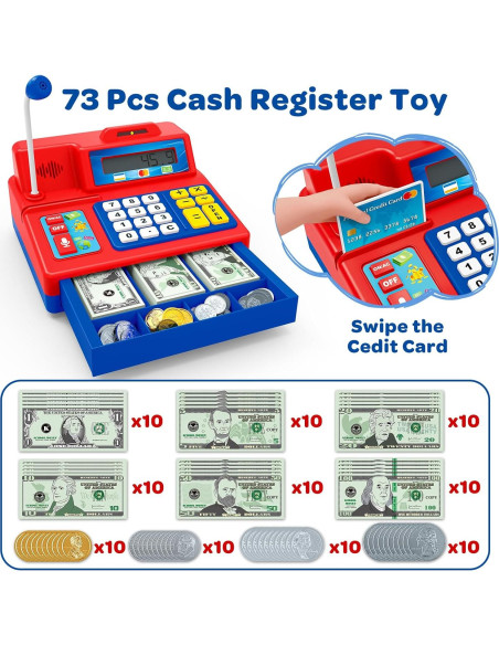 Caja Registradora Juguete Shantou 103 Piezas para Niños 3-8 Años