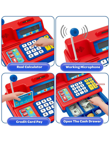 Caja Registradora Juguete Shantou 103 Piezas para Niños 3-8 Años