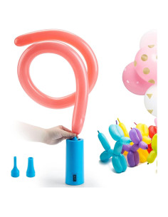 Bomba de Aire Eléctrica Birodeko Azul Cielo para Globos