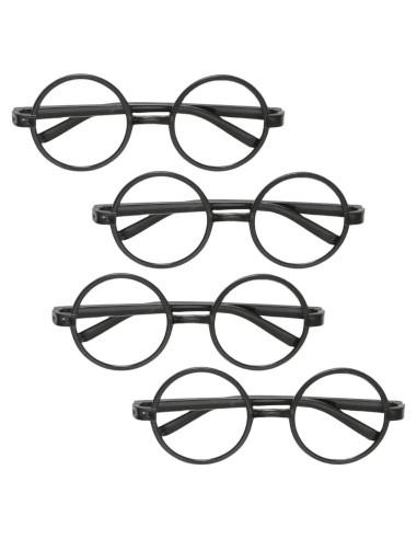 Gafas Negras Harry Potter - Paquete de 4 - Cosplay Mágico