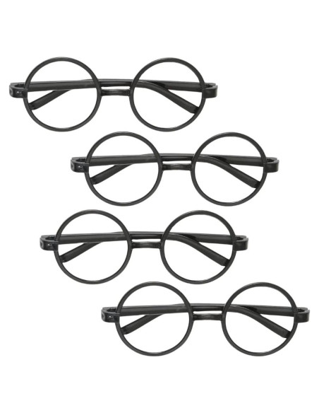 Gafas Negras Harry Potter - Paquete de 4 - Cosplay Mágico Gafas Negras Harry Potter - Paquete de 4 - Cosplay Mágico