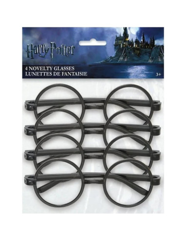 Gafas Negras Harry Potter - Paquete de 4 - Cosplay Mágico