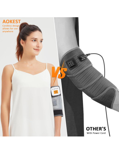 Almohadilla Térmica Inalámbrica AOKESTE para Codo con Masaje