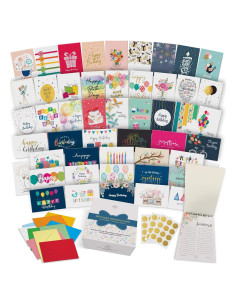 Dessie 100 Tarjetas de Cumpleaños Únicas con Sobres y Sellos