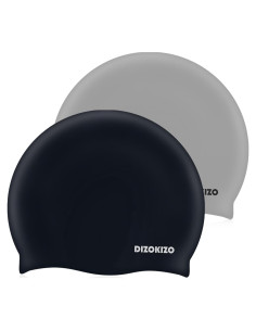 Gorra de Natación Silicona Dizokizo 2 Pcs Unisex Alta Elasticidad