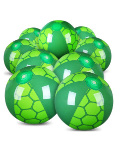 Paquete de 12 Pelotas de Playa Temáticas Leyndo 20 cm Verde