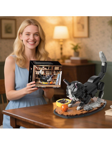Juego de Construcción Gato Tuxedo OQMI 1200 Piezas Decoración