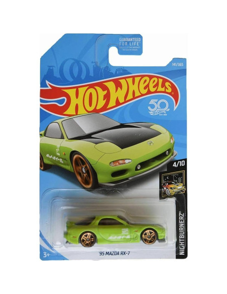 Hot Wheels Mazda RX-7 Verde 1:64 50 Aniversario 2018