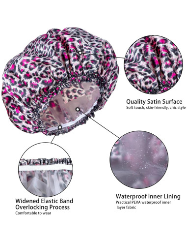 Gorras de Ducha Reutilizables CHFONG 4 PCS Impermeables