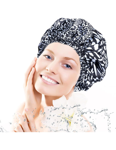 Gorras de Ducha Reutilizables CHFONG 4 PCS Impermeables