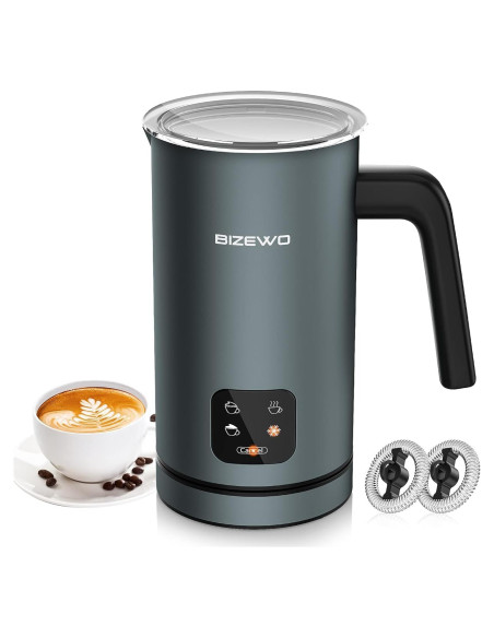Espumador de Leche Eléctrico BIZEWO AROMA-F2 300ml Acero Inoxidable
