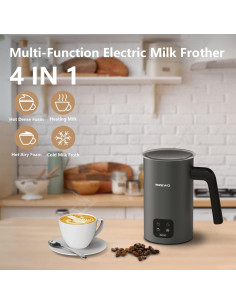 Espumador de Leche Eléctrico BIZEWO AROMA-F2 300ml Acero Inoxidable 2