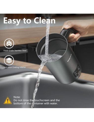 Espumador de Leche Eléctrico BIZEWO AROMA-F2 300ml Acero Inoxidable