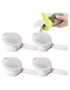 4 Clips de Sellado con Boquilla 365Home para Alimentos - Blanco