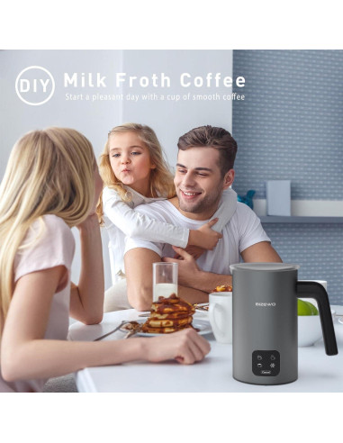 Espumador de Leche Eléctrico BIZEWO AROMA-F2 300ml Acero Inoxidable