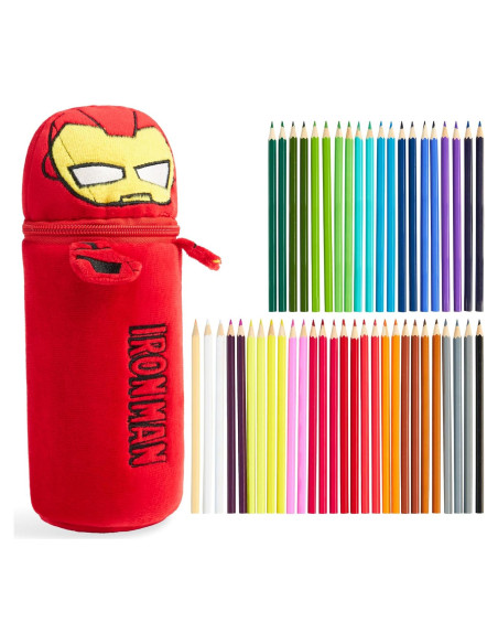 Conjunto de Lápices de Colores Marvel Spiderman 48 Pcs