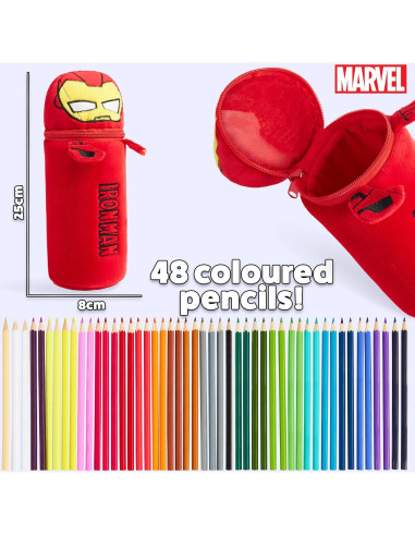 Conjunto de Lápices de Colores Marvel Spiderman 48 Pcs
