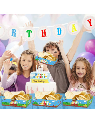 24 Bandejas de Papel Desechables Super Brother para Snacks