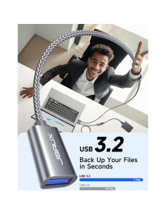 Cable de Extensión USB 3.0 JSAUX 0.5M Gris - Transferencia Rápida 2