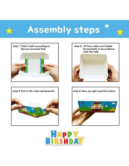 24 Bandejas de Papel Desechables Super Brother para Snacks