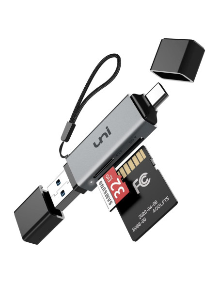 Lector de Tarjeta SD uni USB C y Micro SD 2 en 1 Alta Velocidad
