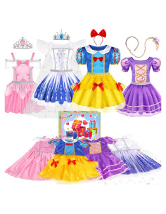 Conjunto de Disfraces de Princesa EULRGAUS para Niñas 3-6 Años