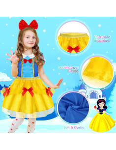 Conjunto de Disfraces de Princesa EULRGAUS para Niñas 3-6 Años 2