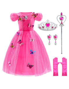 Disfraz de Princesa Deluxe Party Chili 6-7 Años Rosa 130cm