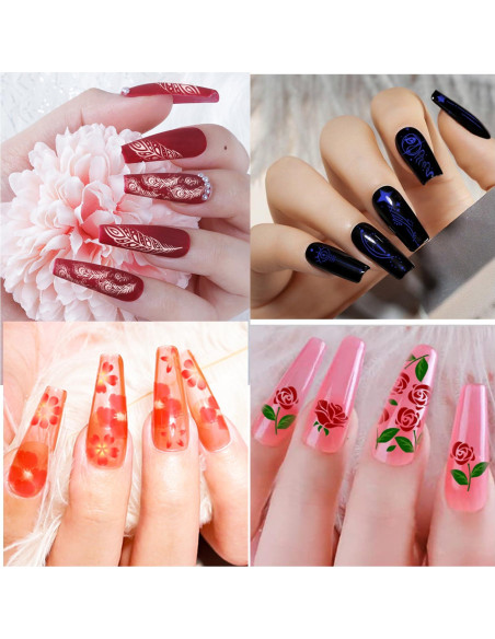 Kit de Estampado de Uñas Biutee 15 Piezas con Estampador