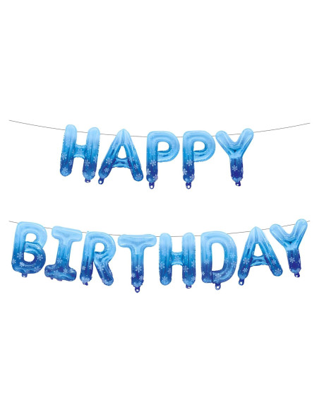 Globos de Cumpleaños Felices Heyiminy 40.64 cm Copos de Nieve Globos de Cumpleaños Felices Heyiminy 40.64 cm Copos de Nieve