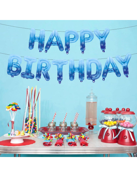 Globos de Cumpleaños Felices Heyiminy 40.64 cm Copos de Nieve Globos de Cumpleaños Felices Heyiminy 40.64 cm Copos de Nieve