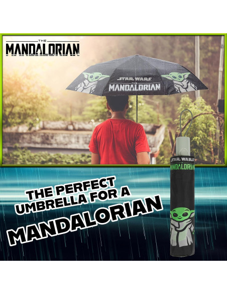 Paraguas Automático Disney Baby Yoda Telescópico Plegable