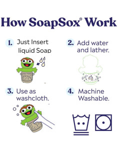 Esponja de Baño Exfoliante SoapSox Oscar el Gruñón 15cm 2