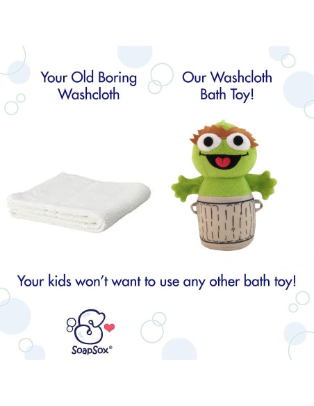 Esponja de Baño Exfoliante SoapSox Oscar el Gruñón 15cm