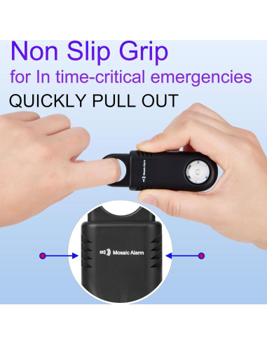 Alarma Personal de Seguridad Mosaic 135dB Recargable con Luz