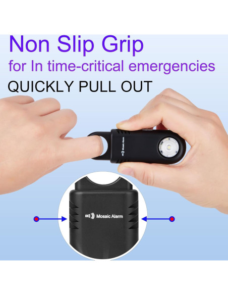Alarma Personal de Seguridad Mosaic 135dB Recargable con Luz