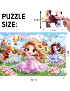Rompecabezas de Suelo IFLOVE Princesa 48 Piezas 90x60cm 2