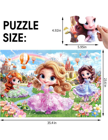 Rompecabezas de Suelo IFLOVE Princesa 48 Piezas 90x60cm